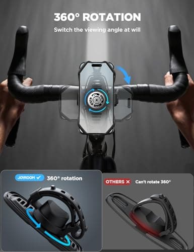 JOYROOM Bike Phone Holder [Silicone Shock Absorption] Motorbike Phone Mount — view 4