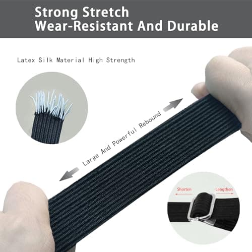 4Pcs Long Bungee Cords with Hooks, 3m Adjustable Heavy Duty Elastic Rope — view 3
