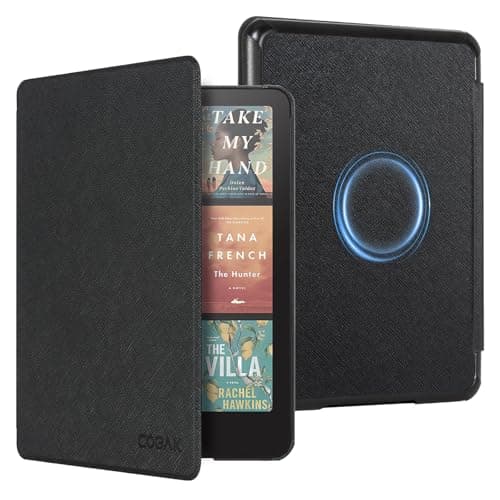 CoBak Wireless Charge Converter Case for 7" Kindle Paperwhite 12th Gen 2024 and Kindle Colorsoft, Qi-Enabled, Compatible with iPhone MagSafe/PopSockets Grip/Anker Wireless Charging Pads, Black