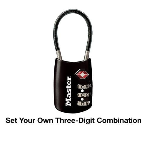 Master Lock 4688D Accepted Set Your Own Combination TSA Approved Luggage Lock, Black, 1 Pack — view 5