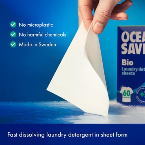 OceanSaver Bio Laundry Detergent Sheets - Travel Size, 60 Washes — view 5