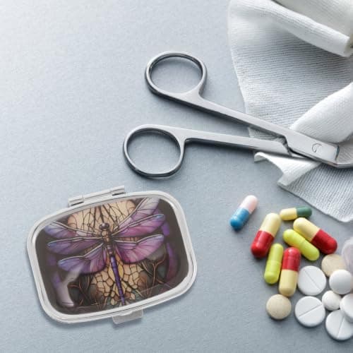 Silver Iron Two-Grid Pill Box for Vitamins and Manicure Accessories — view 5