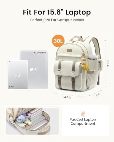 LOVEVOOK School Backpack Womens, School Bag for Teenage Girls Secondary — view 4