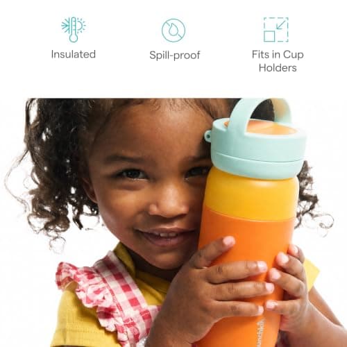 Munchkin Stay Cool Insulated Water Bottle with Straw| 24m+ | 355ml | Purple — view 5
