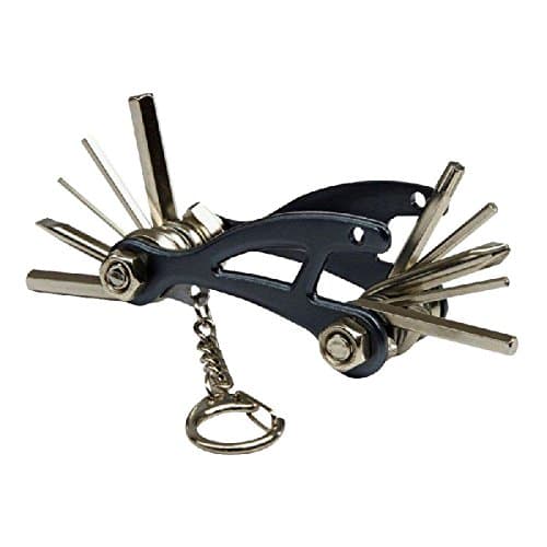 CrazyGadget® 11 in 1 Travel Multi-Cycle Bike Maintenance Tool with Nylon Belt Pouch and Key Ring — view 4