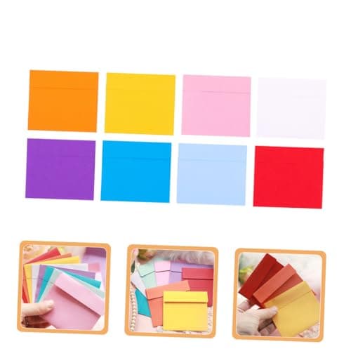 VILLCASE 100pcs Envelopes for Invitations Small Letter Envelopes Stationery Practical for Documents Simple Packing Paper Storage Pouches Replacement Folders Documents Random Color — view 5