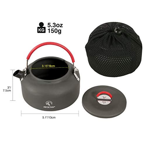REDCAMP 0.8L Small Camping Kettle,Compact Lightweight Tea Kettle — view 6