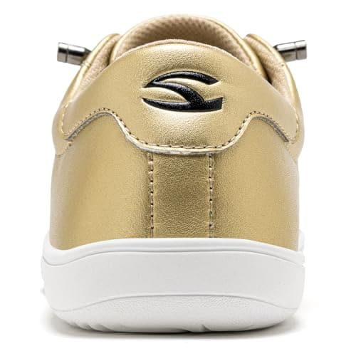 HOBIBEAR Womens Mens Wide Minimalist Barefoot Fashion Trainers Zero Drop Shoes Gold — view 6