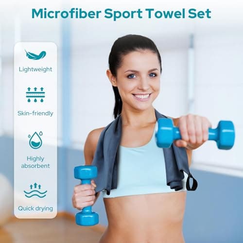Alyvisun Quick Dry Travel Towels 4 Pack with 3 Sizes — view 3