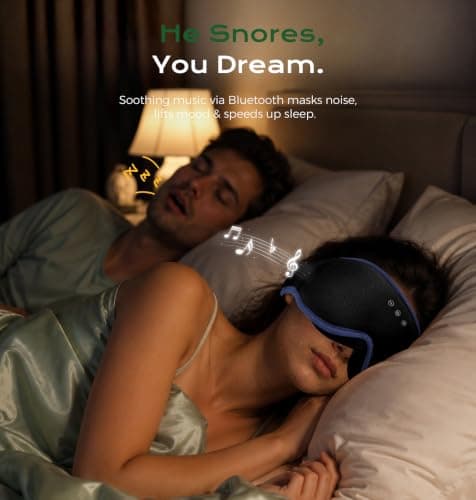 MUSICOZY Sleep Mask Headphones | 100% Blackout 3D Cooling Bamboo Cotton — view 4
