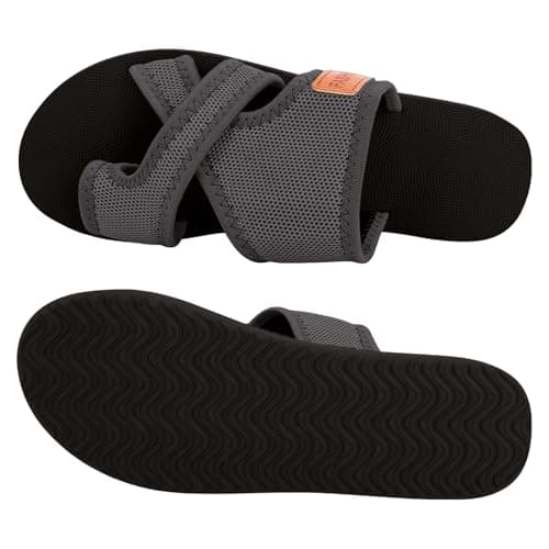 Orthopedic Sandals for Women UK, Comfortable Wide Fit Toe Loop Platform Walking Sandals Summer Casual Beach Holiday flip flops Breathable Mesh Crossover Slides Fashion Silent Shoes Non-Slip Daily — view 5