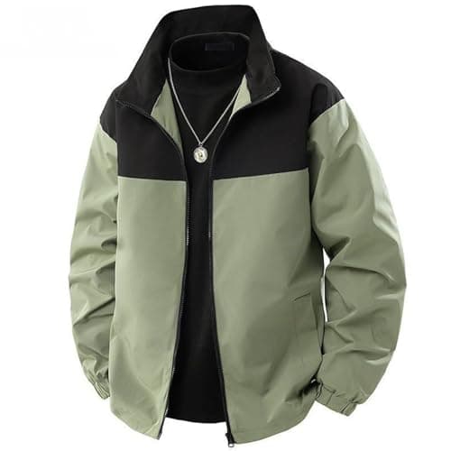 Waterproof Jacket for Men Uk Windbreaker Outdoor Raincoat Lightweight Breathable Coats Sun Protection Windproof Jackets Tops Quick Dry Running Walking Hiking Camping Cycling Travel Sports Army Green M — view 6