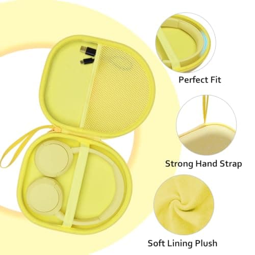XANAD Hard Headphone Case for Sony WH-CH720N/WH-CH520/ULT WEAR Yellow — view 5