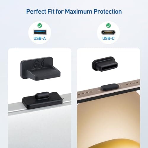Cable Matters Combo-Pack USB-C and USB Port Covers, 10x Each, Black — view 3