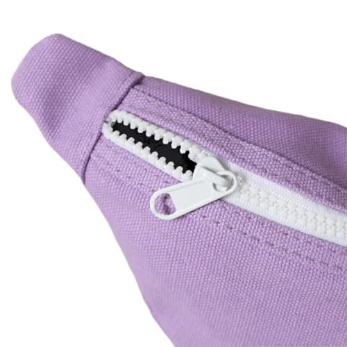 Kids Bumbag, Canvas Fanny Pack for Kids Crossbody Waist Bag for Unisex Toddler Boys Girls (Purple) — view 5