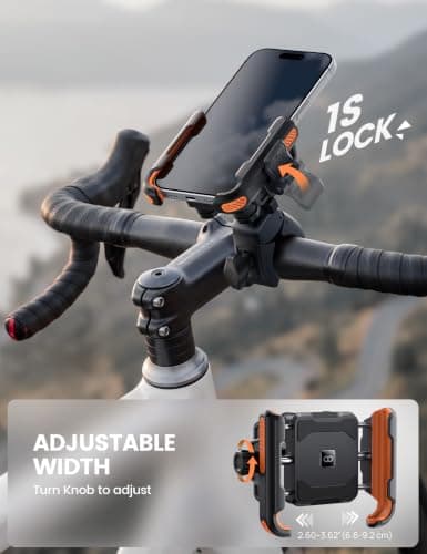 Lamicall Motorbike Phone Holder, [Camera Friendly] Bike Phone Holder Orange — view 4