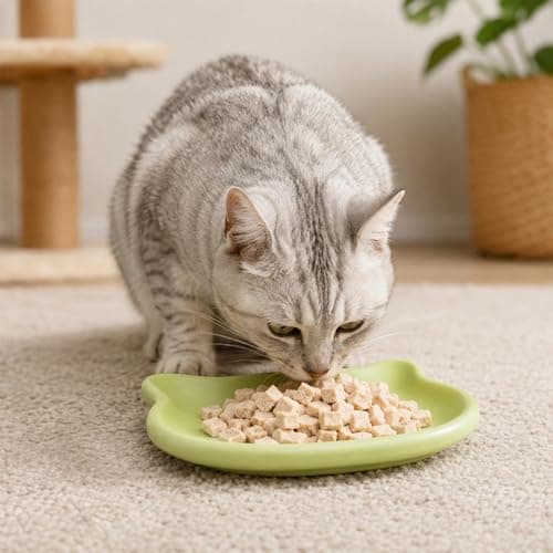 4-Pack Cat Bowls Set, Shallow Kitten Bowls, Low-Edge Wide Anti-Spill Whisker-Friendly Non-Slip Plastic Feeding Dishes for Indoor Cats — view 5