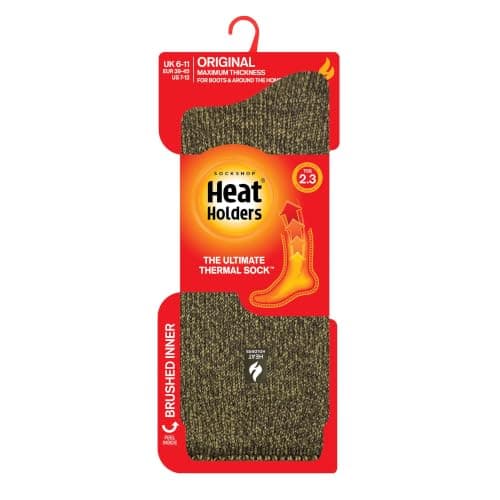 HEAT HOLDERS - Mens & Womens 2.3 Tog Original Thermal Socks | 3 Sizes | Thick Warm Fluffy Insulated Socks for Winter | Ideal for Raynauds (6-11, Pine Green) — view 4