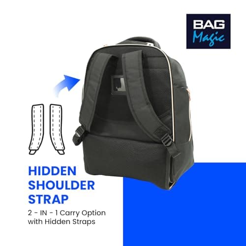 Bordlite 2-in-1 Backpack + Holdall on Wheels 50x38x25cm - 47L, Overhead Cabin Bag for British Airways, Jet2 & More – Travel Rucksack with Straps, Trolley Handle & Lightweight Holdall Design — view 5