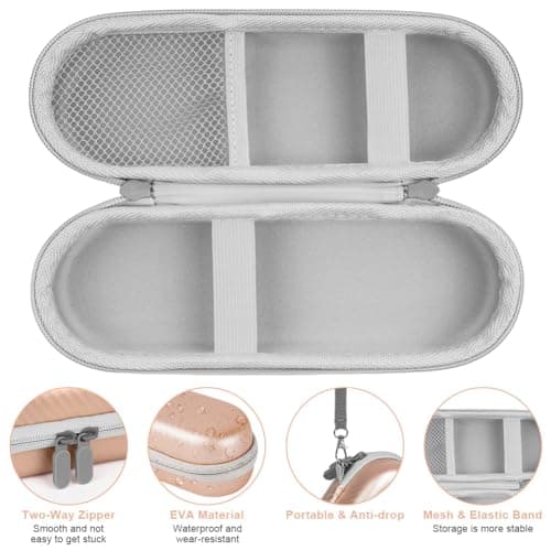 LOPHE Electric Toothbrush Travel Case, Dustproof Toothbrush Storage Holder, Portable Toothbrush Protective Cover Bag, Electric Toothbrush Case Container for Business Camping Travel (Gold) — view 3