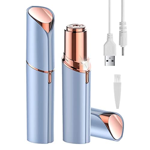Lady Shaver for Women, Facial Hair Remover, Facial Hair Remover for Women, USB Rechargeable Facial Epilator, Hair Removal Device for Peach Fuzz/Facial Hair/Lip/Chin Travel Size