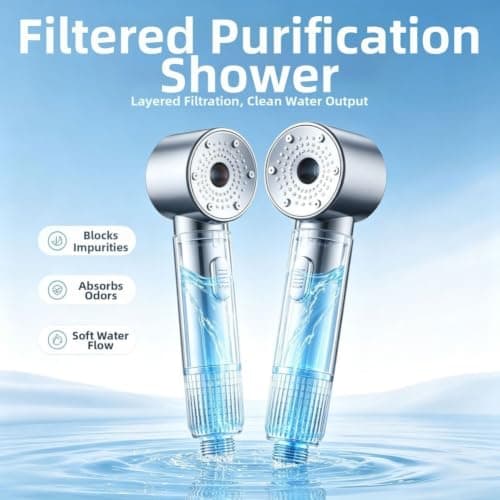 Shower Head with Filter, High Pressure Handheld Shower with PP Cotton — view 5