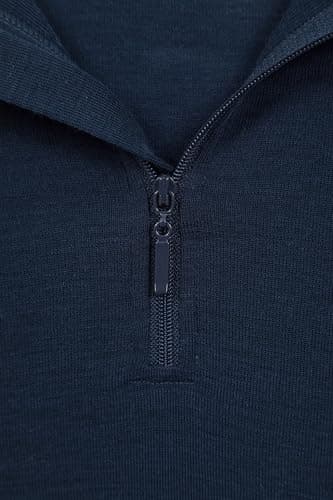 Mountain Warehouse Merino Mens Zip Neck Base Layer Top Navy 4XL — view 6