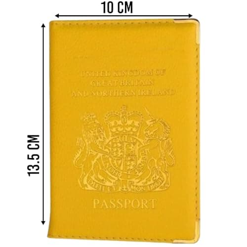 BMLIMITED BML Passport Holder & Travel Wallet Premium Organiser for Passport, Cards, Boarding Passes Stylish Passport Protector Cover Ideal Travelers (Yellow) — view 2