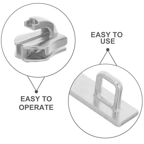ULDIGI Metal Zipper Pulls and Sliders Replacement Kit, 2 Sets, Silver Zinc Alloy, Reliable Zipper Repair and Replacement, for Backpacks and Luggage, International Trips — view 3