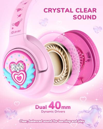iClever Kids Headphones Wired 3.5mm, Boys Girls Headphones for Kids — view 6