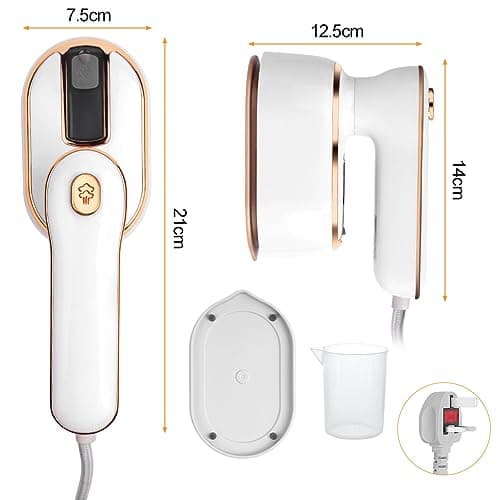 AUAUY Mini Steam Iron, 1000W Portable Handheld Travel Steam Iron(White) — view 3