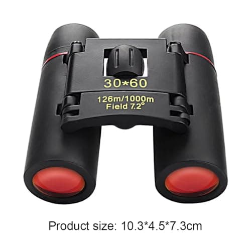 30x60 Portable Mini Binoculars Compact Zoom, Wide View Angle Folding Binoculars Long Range Telescope with Low Light Night Vision for Outdoor Bird Watching Camping Hiking Traveling Tourism — view 4