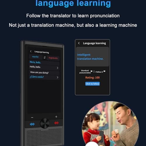 Pissente 138 Languages Translator Device, 3.5in Touch Screen — view 2