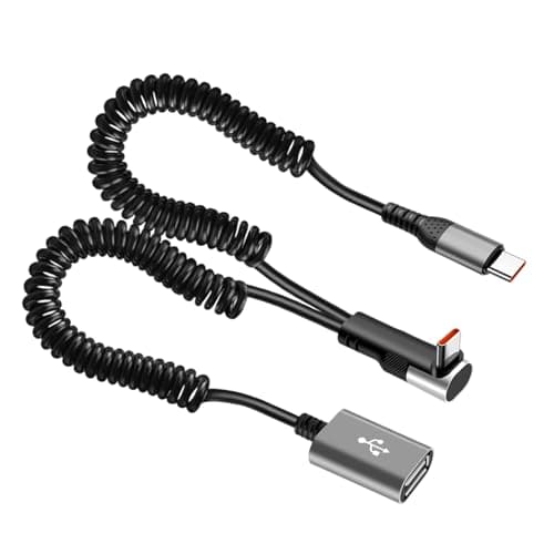ljhnba 66W Fast Charging Type C Cable Spring, USB F Type C M — view 4