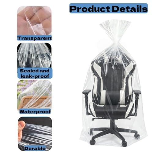 5 Pack Extra Large Clear Plastic Storage Bags, Heavy Duty Storage Bags — view 3
