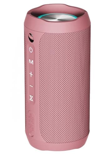 EDUPLINK Bluetooth Speaker, Portable Wireless Speakers, Waterproof IPX7 Speaker, TWS Pairing Stereo, Long Playtime for Home, Travel, Pink — view 3