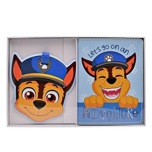 Paw Patrol - Passport & Luggage Tag - Chase - PU Leather Travel Wallet & Detachable Suitcase Labels for Kids, Children, Boys & Girls. Official Licensed Paramount Paw Patrol Merchandise. — view 4