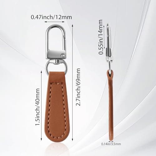 Deoward Zipper Pull Replacement PU Leather Handle Zipper Repair Tab (8 PCS) — view 3