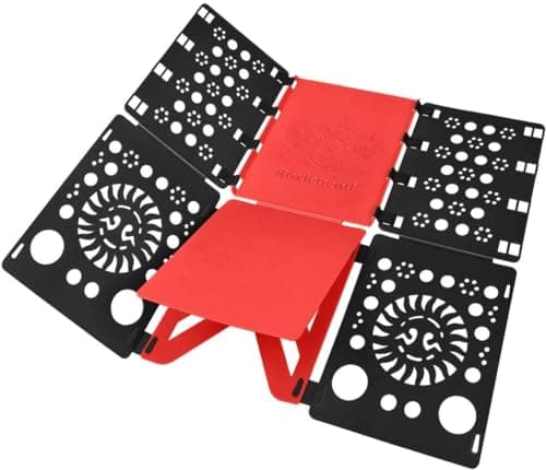 BoxLegend V3 Shirt Folding Board T Shirts Folder, Black & Red