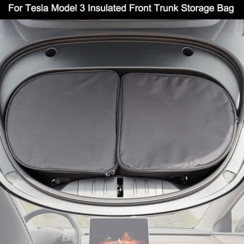ZiStarlilife 2Pcs Frunk Cooler Organizer,Front Trunk Cooler Storage Bags For Tesla Model 3 2020-2026, 600D Oxford Insulated Organizer With Zippered Lid And Foldable Design, Picnics Road Trips — view 4
