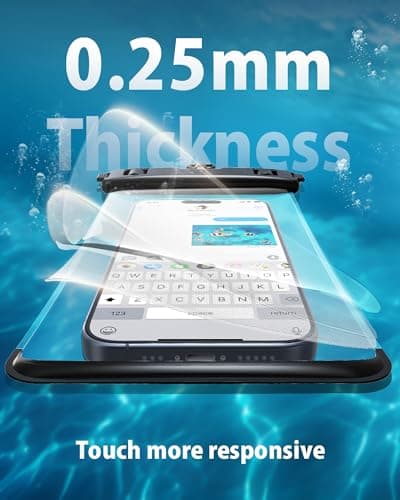 YOSH Waterproof Phone Pouch [Side Button Friendly] 2 Pack, Fits Up to 7.2" — view 4