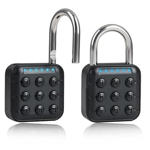 6 Digit Combination Padlock Gym Locker Lock Black IP55 Waterproof