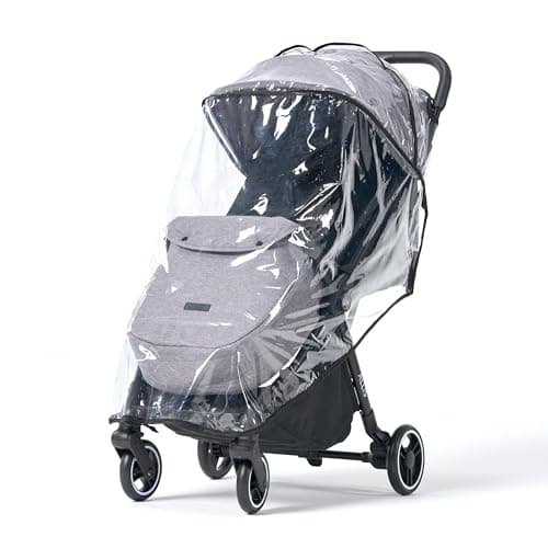 Allis Baby Flick Auto-Fold Stroller with Footmuff & Raincover, Grey — view 4