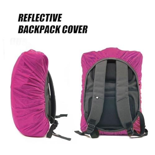 LICQIC Waterproof Rain Cover for Backpack, M (40-50L), Red — view 2
