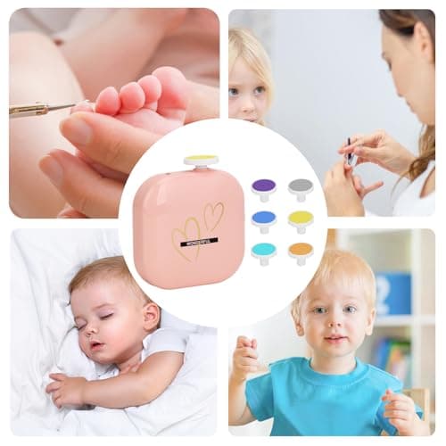 Nail Trimmer Electric LED Light Fingernails Care 6 Grinding Pads All Ages — view 4