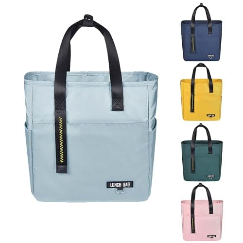 INNKGLE Insulated Lunch Bag, Sky Blue, Large
