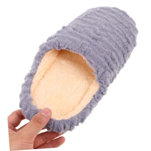 TOYANDONA Couples Soft Sole House Slippers with Warm Lining, Non-Skid — view 4