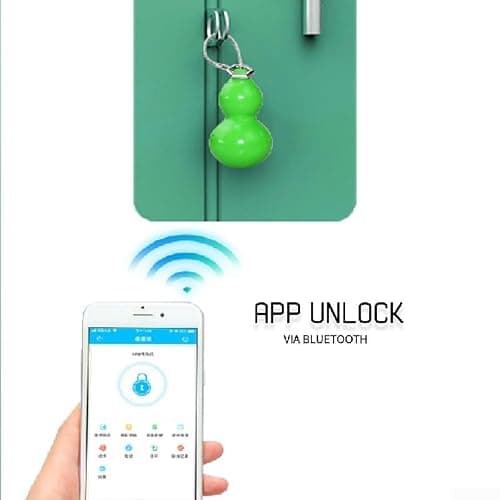 Biometric Steel Rope Lock Compact 31x84mm Size(Green) — view 2