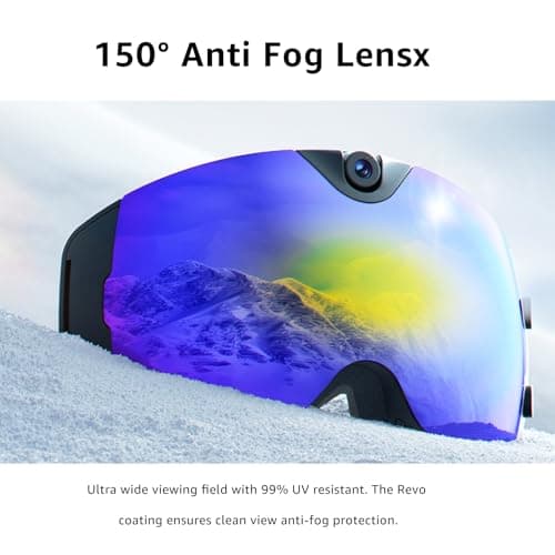 OhO Ski Goggles with 4K Camera and WiFi - Orange Lens — view 4