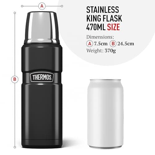 Thermos Stainless King Gun Metal Drinks Flask (470ml) 18h Hot | 24h Cold — view 5